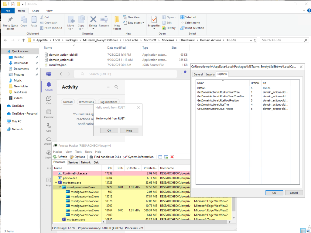 POC of Sideloading into Msesdgewebview2.exe