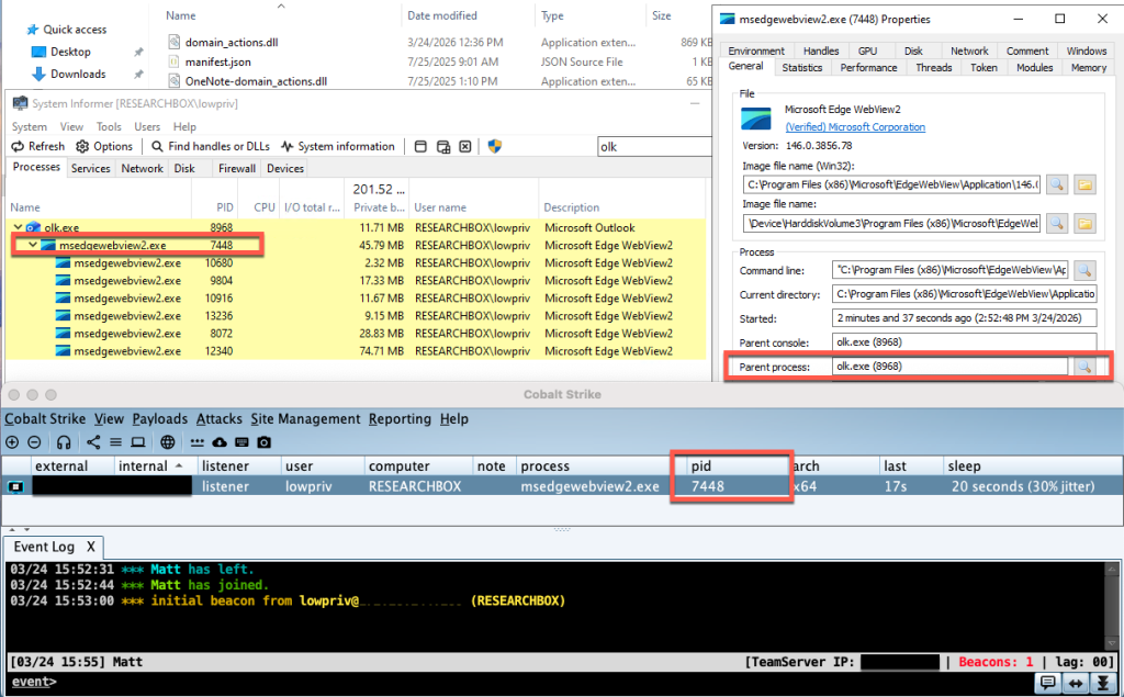 Cobalt Strike Beacon Calling back